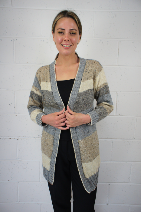 Long Striped Marcia Cardigan