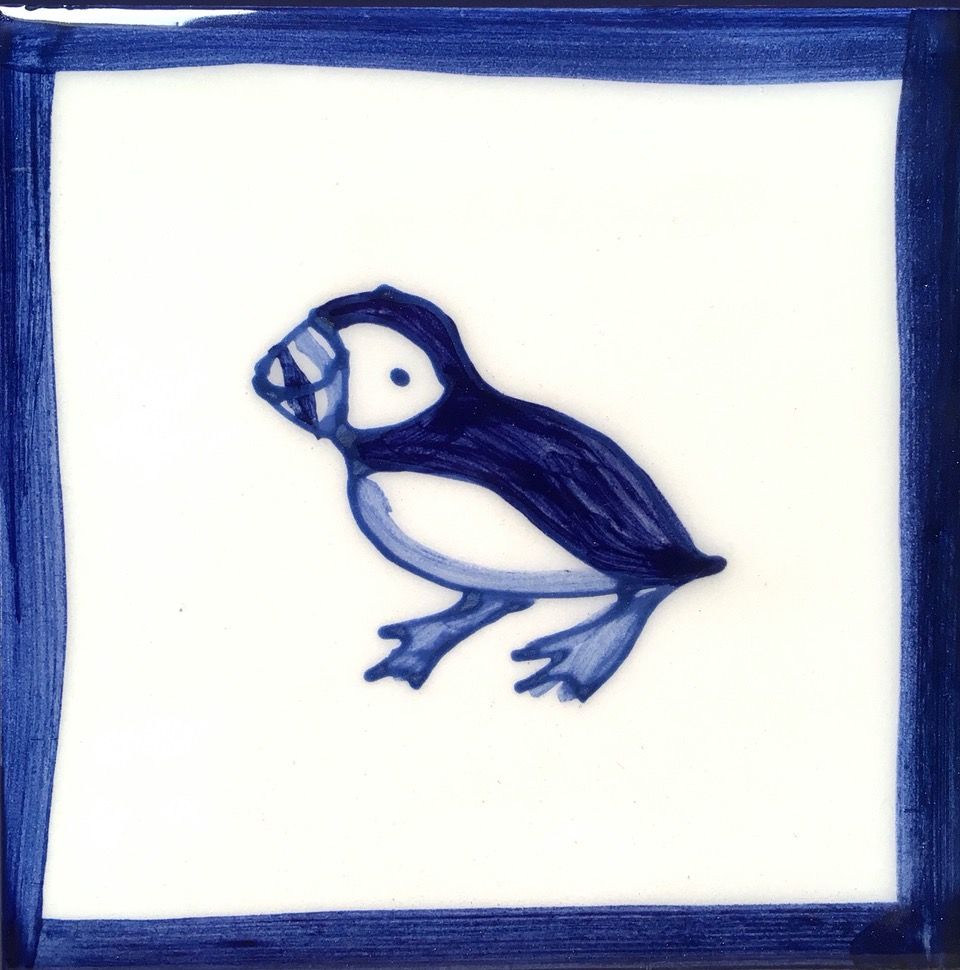 Hand painted delft style tiles, NEW! designs, plus, now in 2 sizes