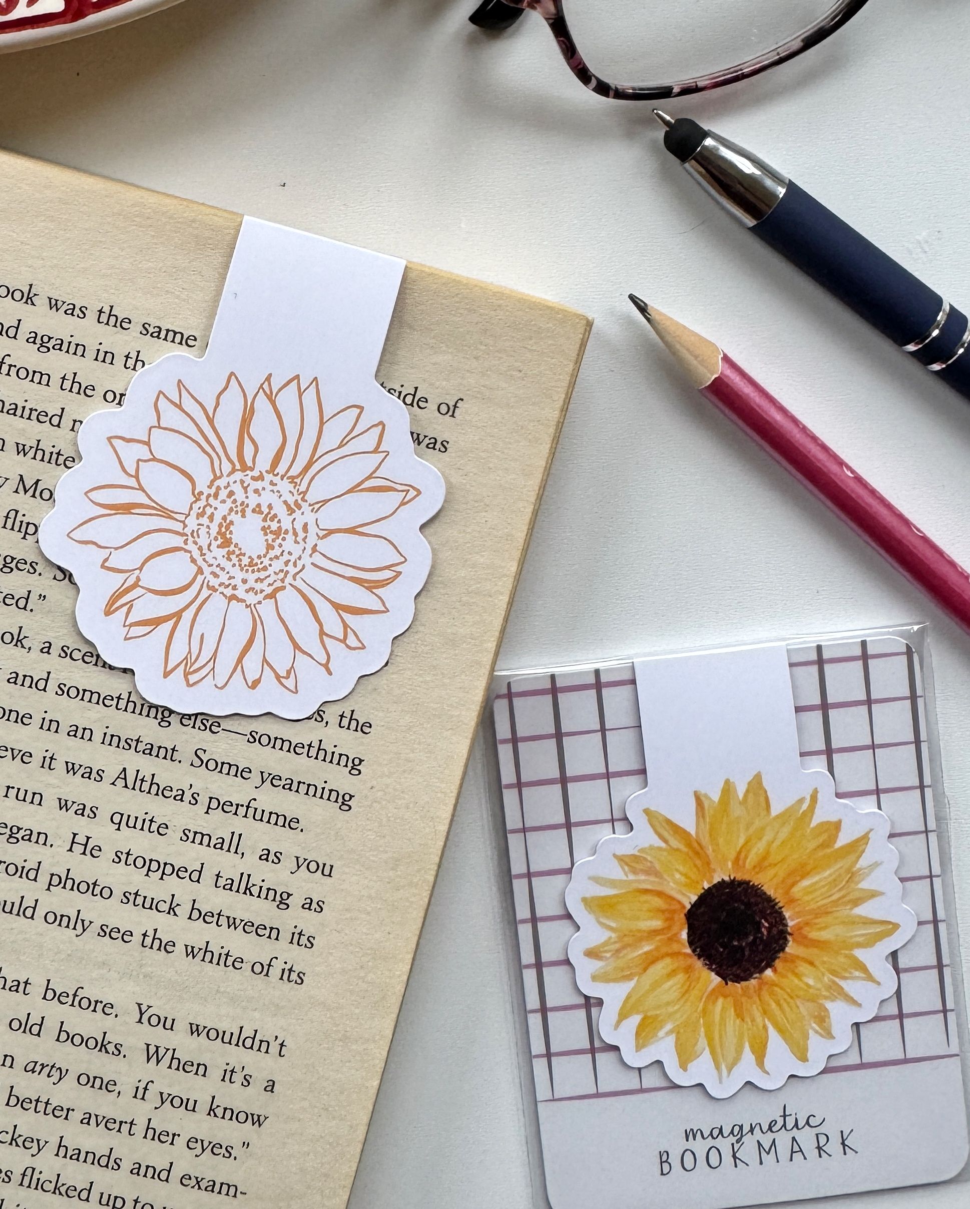 Sunflower Magnetic Bookmark