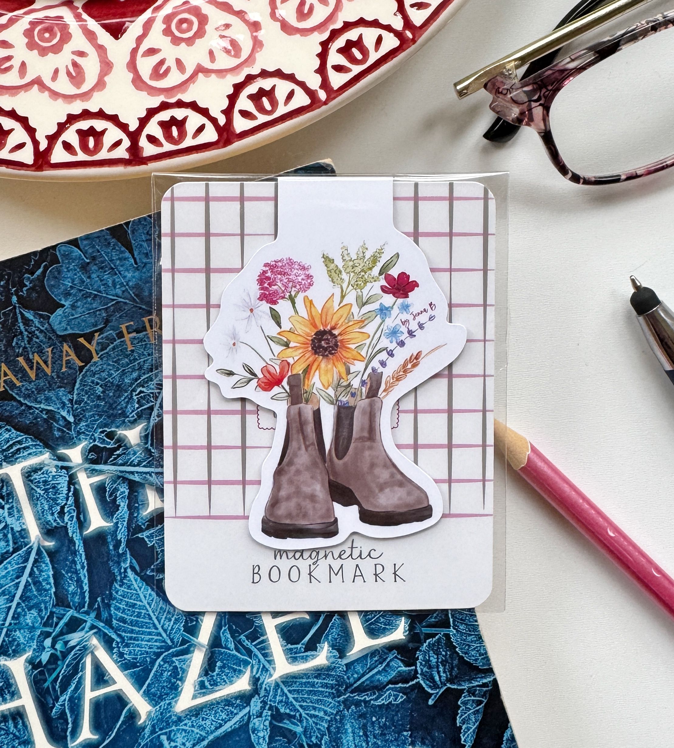 Boots & Blooms Magnetic Bookmark