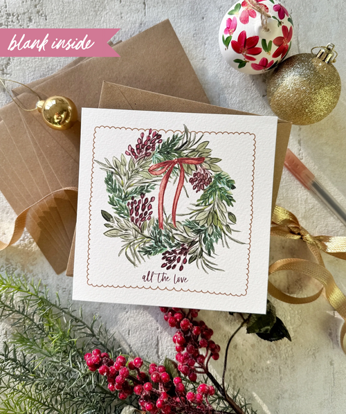 Wreath Christmas Card