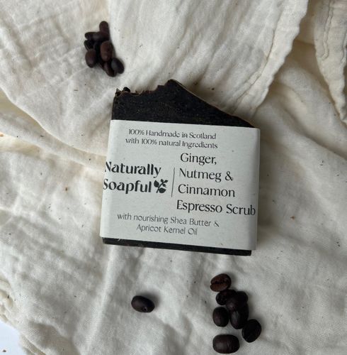 Ginger, Nutmeg & Cinnamon Espresso Coffee Scrub Soap Bar