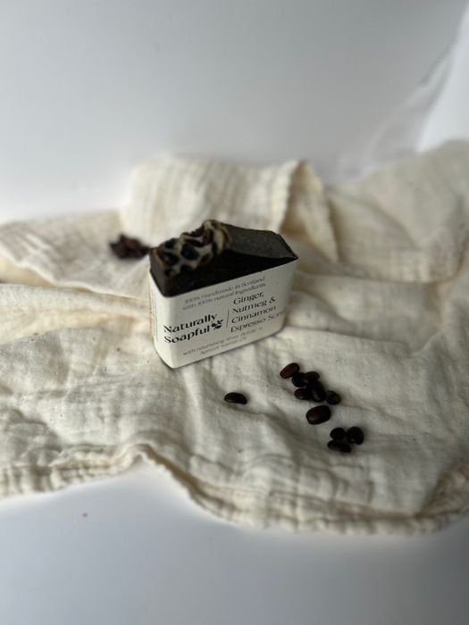 Ginger, Nutmeg & Cinnamon Espresso Coffee Scrub Soap Bar