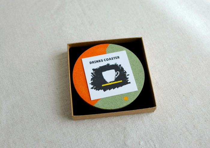 Splat Effect Multi Colour Drinks Coasters