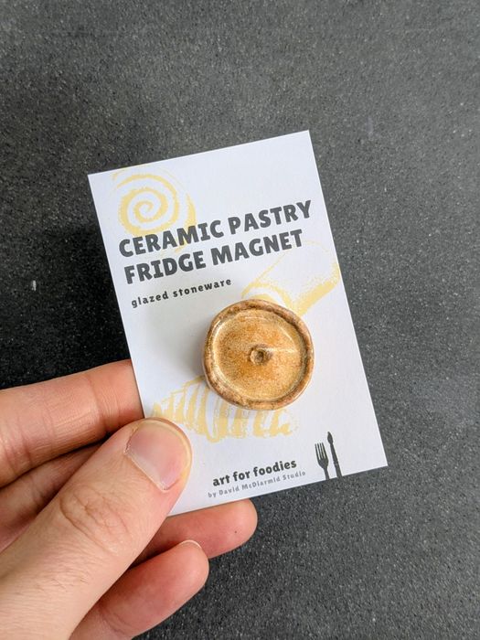 Ceramic Pastry Fridge Magnets & Pin Badges