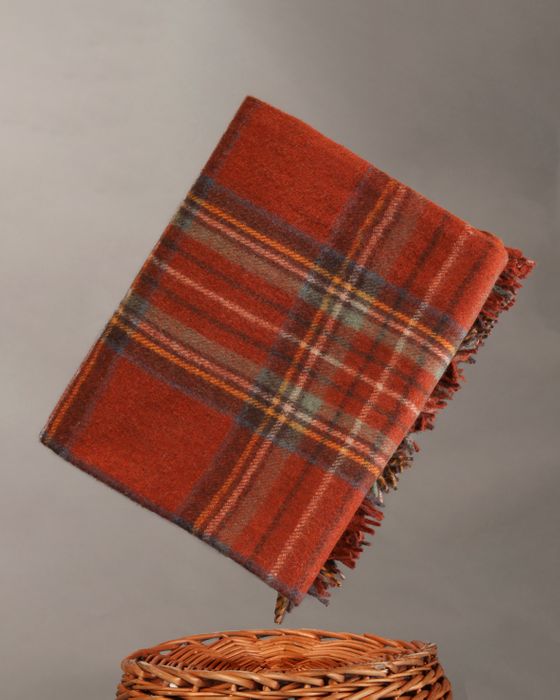 Highland Wool Blend Tartan Blankets