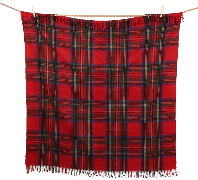 Highland Wool Blend Tartan Blankets