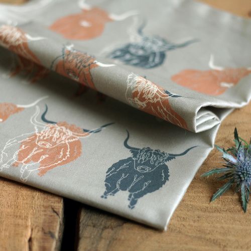 Highland Cow tea towel