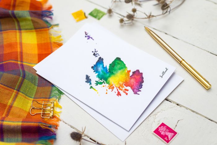 Scotland Watercolour Map