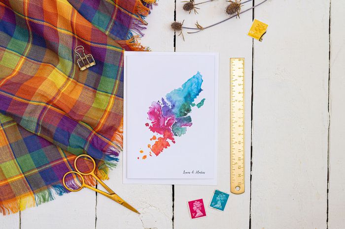 Scottish Islands - Individual Watercolour Maps