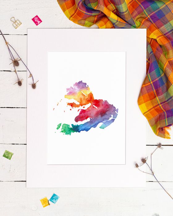 Scottish Islands - Individual Watercolour Maps