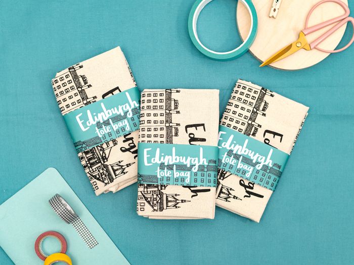 Edinburgh Skyline Tote Bag