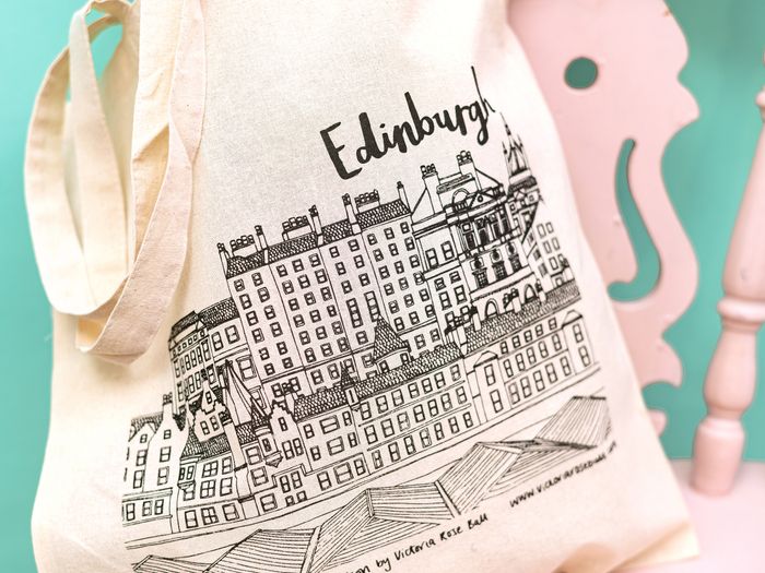 Edinburgh Skyline Tote Bag