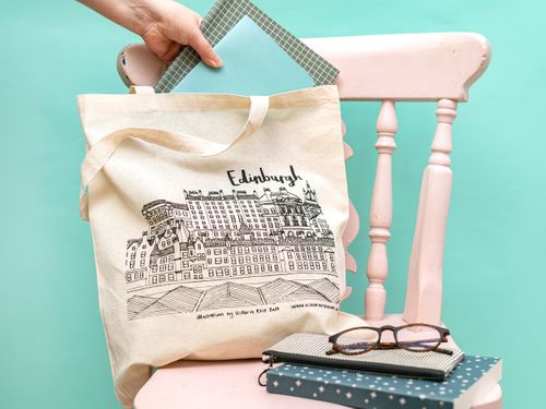 Edinburgh Skyline Tote Bag