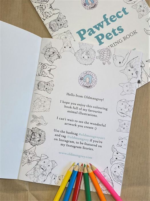 Colouring Book - A5 - Pawfect Pets