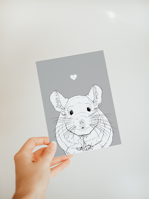 Greetings Card - A6 - Chinchilla