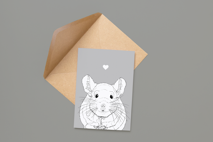 Greetings Card - A6 - Chinchilla