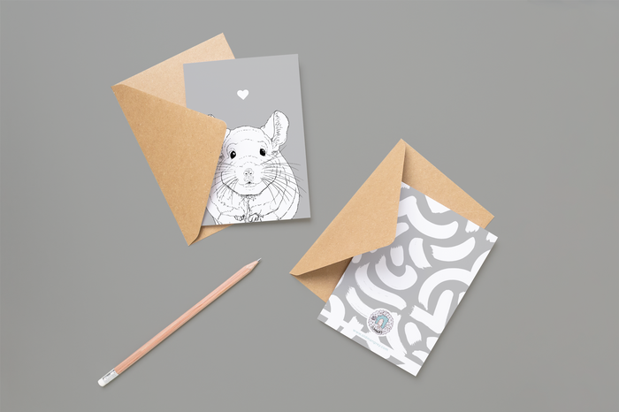 Greetings Card - A6 - Chinchilla