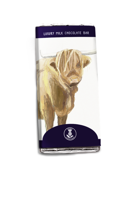 Highland Animal Watercolour Milk Chocolate Bars