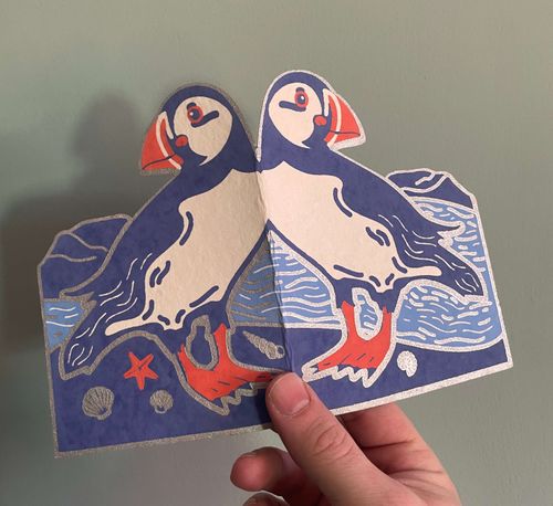 Puffin Fold Out Card