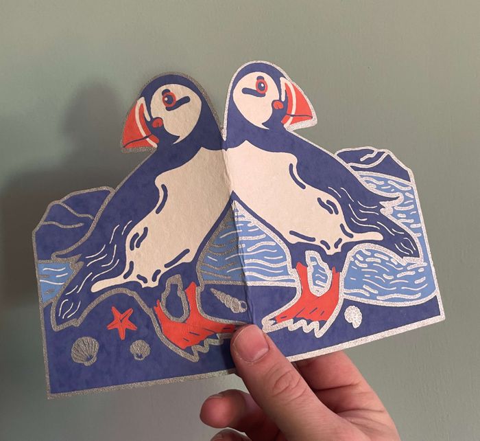 Puffin Fold Out Card