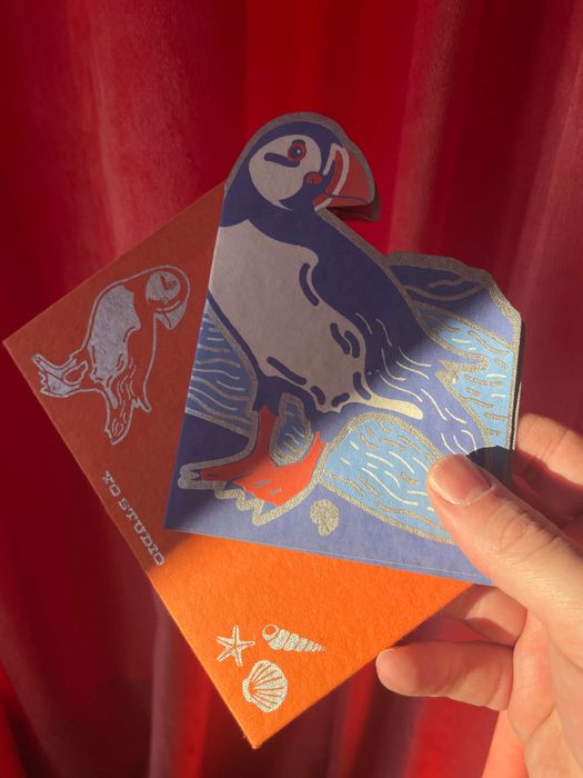 Puffin Fold Out Card