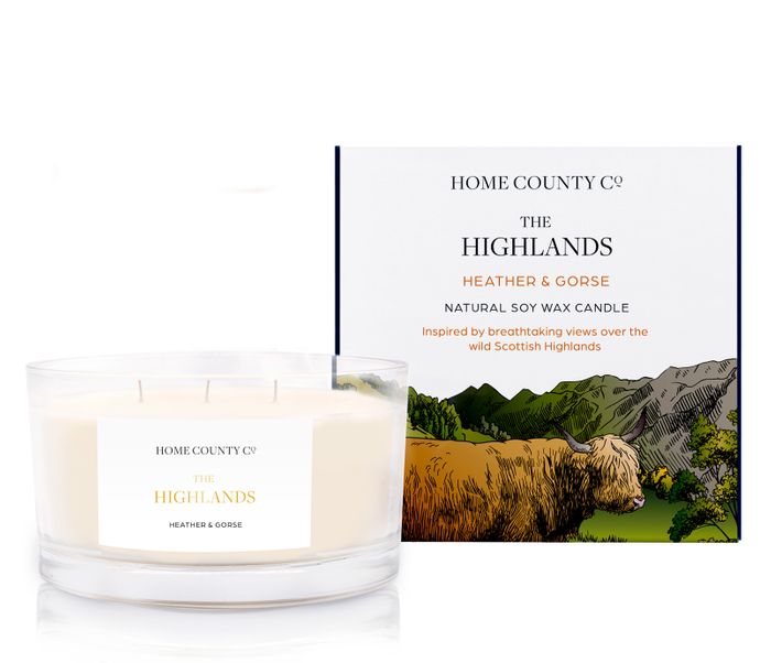 The Highlands- Heather and Gorse 3 Wick Candle