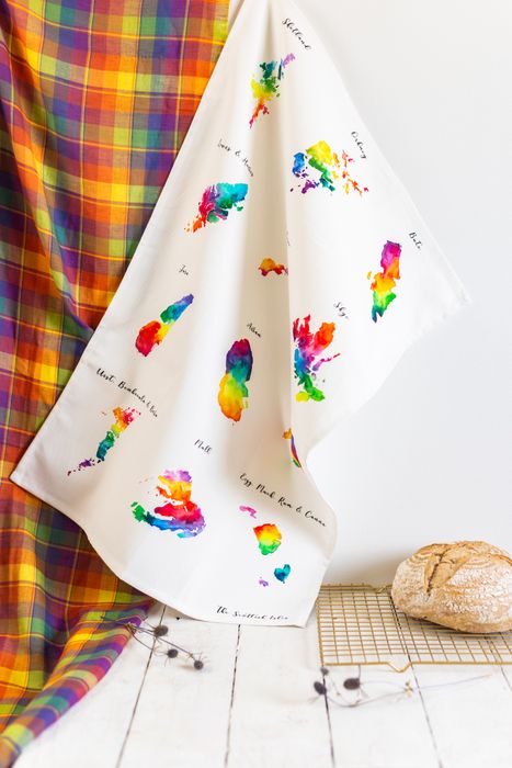 The Scottish Isles Tea Towel