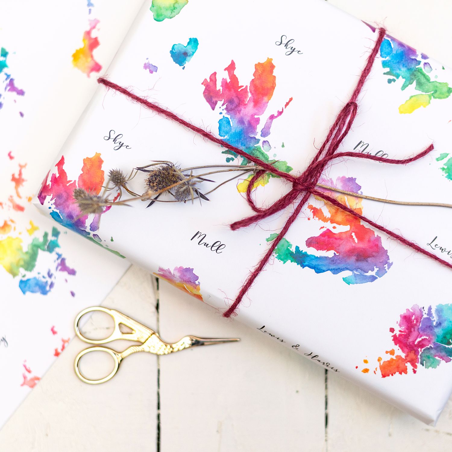 Map Wraper Watercolour Map Wrapping Paper - Retail Revealed