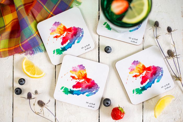 Watercolour Map Coasters