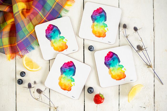 Watercolour Map Coasters