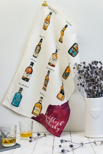 BESTSELLING Scottish Whisky Tea Towel