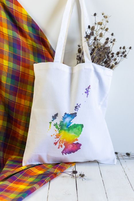 Scotland Map Tote Bag