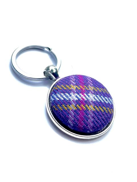 Tartan keychain key ring