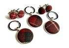 Tartan keychain key ring