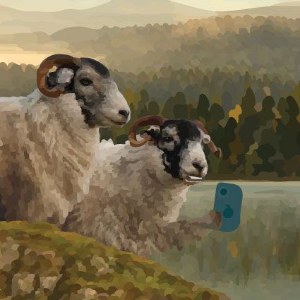 353C sheep selfie
