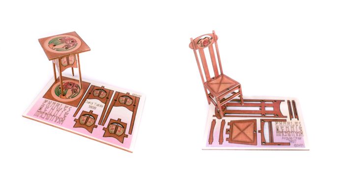 Charles Rennie Mackintosh Table and Chairs