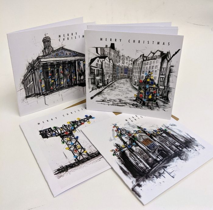 Iconic Scottish Square Christmas Cards