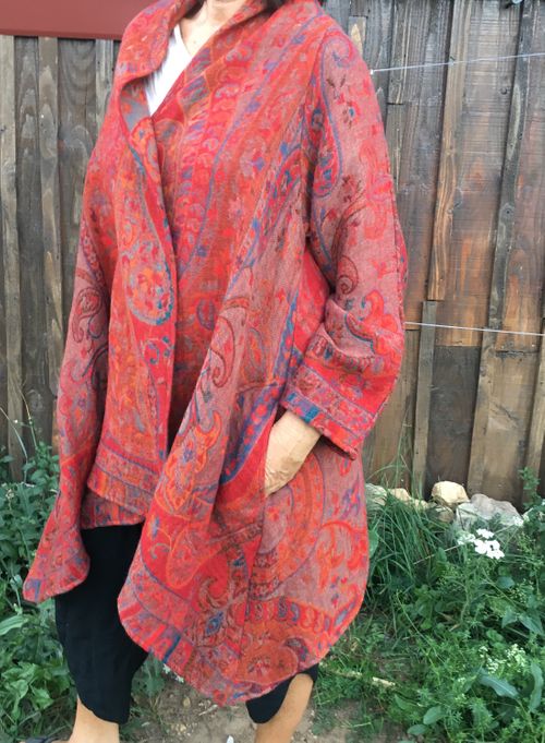 COAT MELODIE RED WOOL