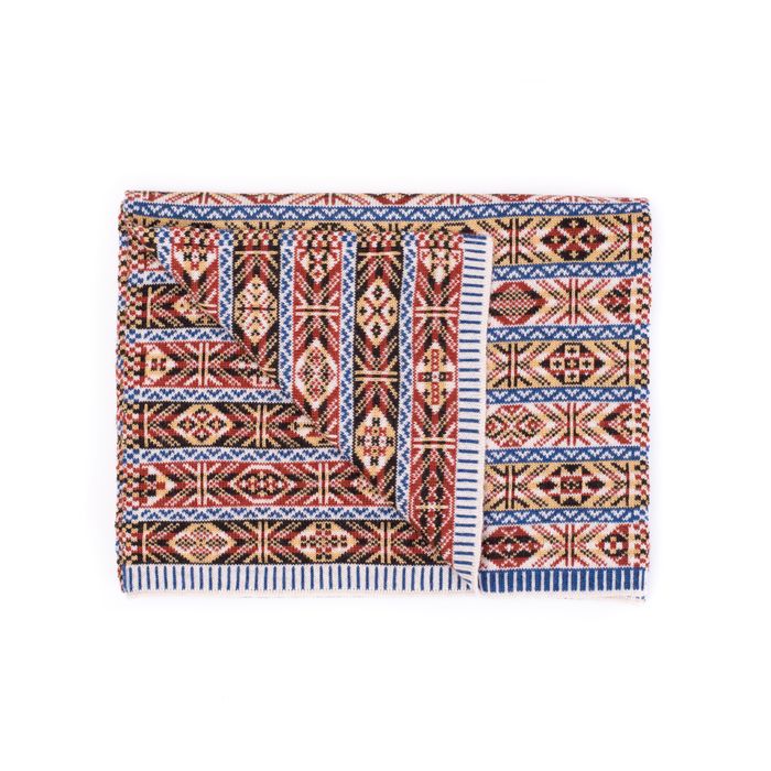 Heritage colour Fair Isle scarf in landmark design