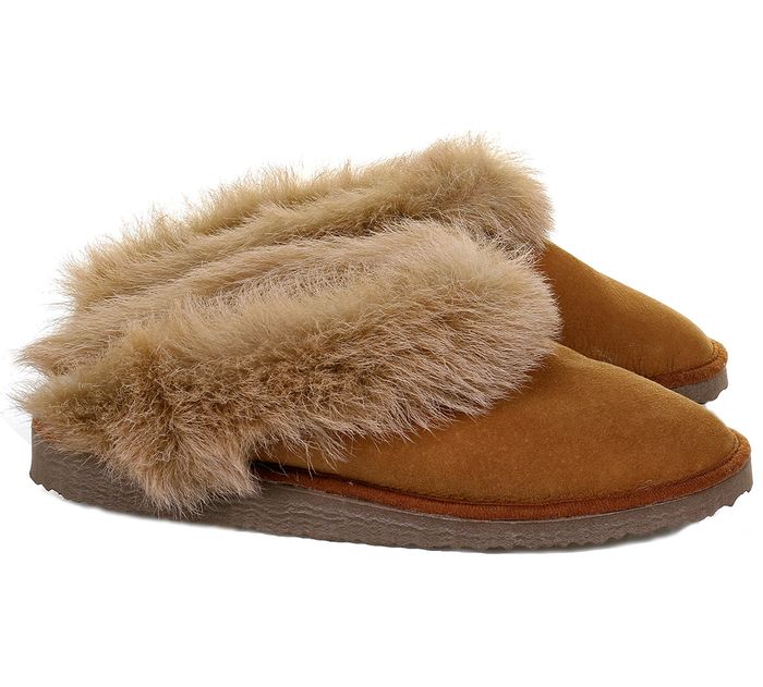 Sheepskin and wool slippers