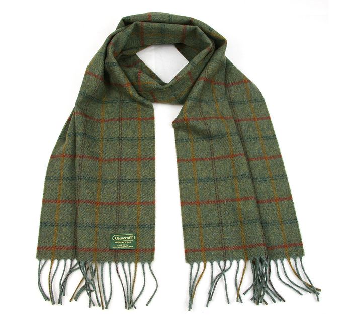 100% Lambswool Tartan Scarves