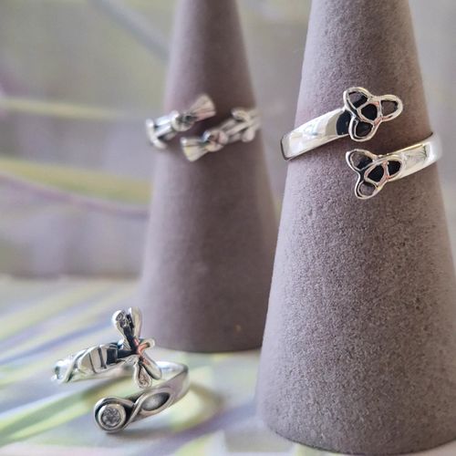 NEW Glenna Sterling Silver Adjustable Rings