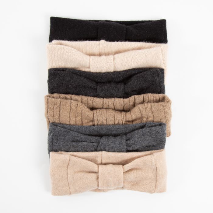 Neutral cashmere headbands