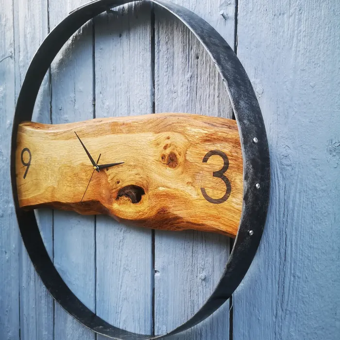 Whisky Iron Clock