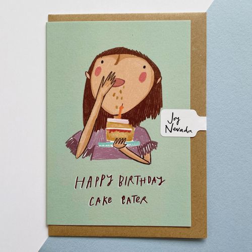 Cake Eater birthday card