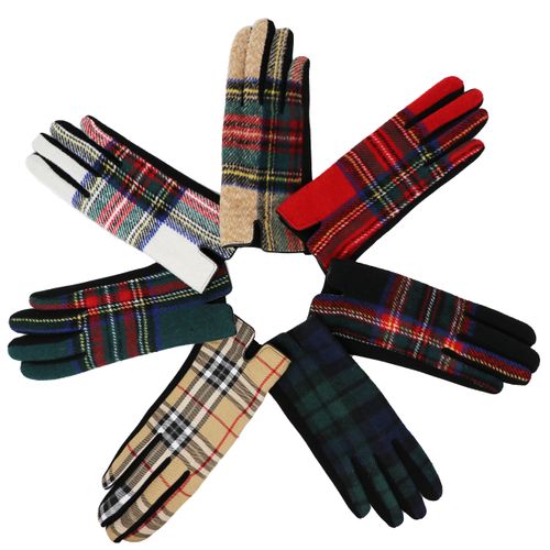 Tartan Touch Screen Gloves