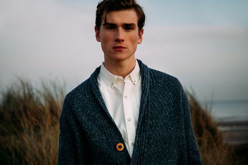 5 Button Cardigan Patch Pockets M22-383