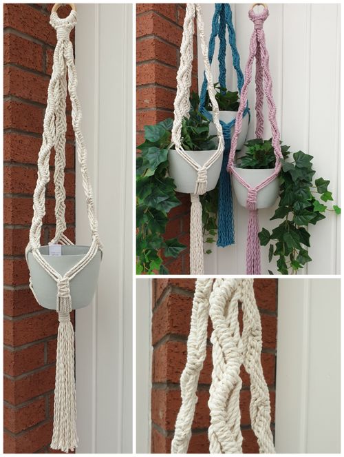 'Woven' Large Plant Hanger and Plant Pot
