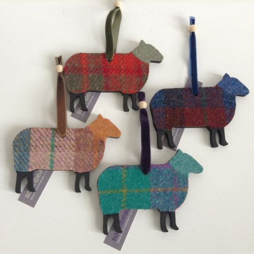 Hanging Harris Tweed Sheep